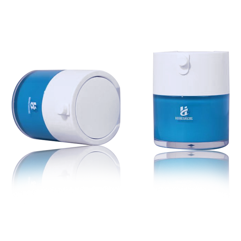 HS-036 الأزرق 30 جرام 1 أوقية البلاستيك الاكريليك جرة مستحضرات التجميل كريم الحاويات البلاستيكية جرة مصل لمستحضرات التجميل والعناية بالبشرة