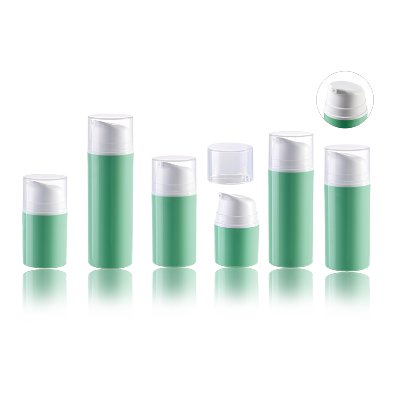 HS-037B زجاجات ضخ بلاستيكية خالية من الهواء لمستحضرات التجميل صديقة للبيئة للكريمات والمستحضرات