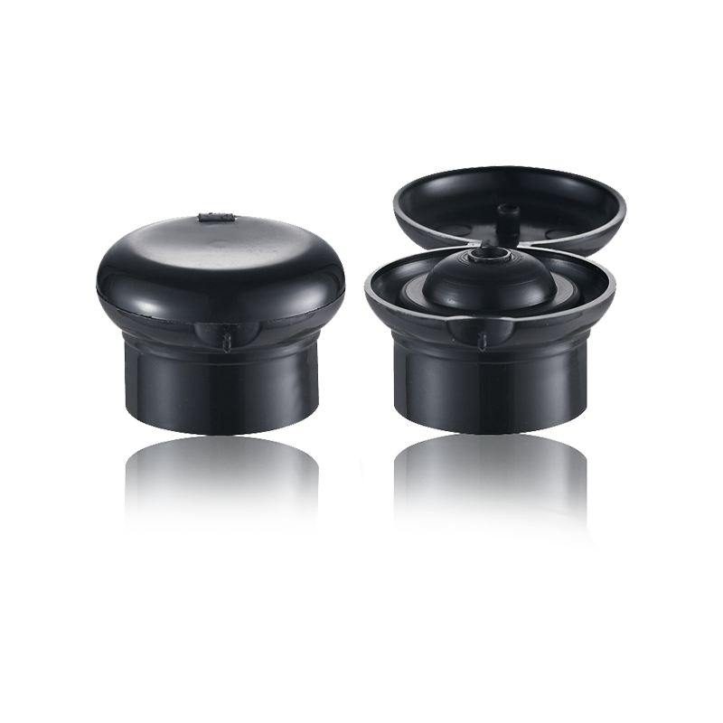 HY-M01 24/410 غطاء فطر غطاء برغي بلاستيكي أسود للزجاجة